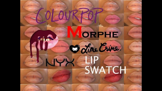 'KYLIE | COLOUR POP | NYX & MORE LIP SWATCHES ON BROWN SKIN'