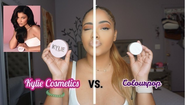 'NEW Kylie Cosmetics Setting Powder vs  Colourpop Cosmetics Setting Powder(DUPE?!?)'