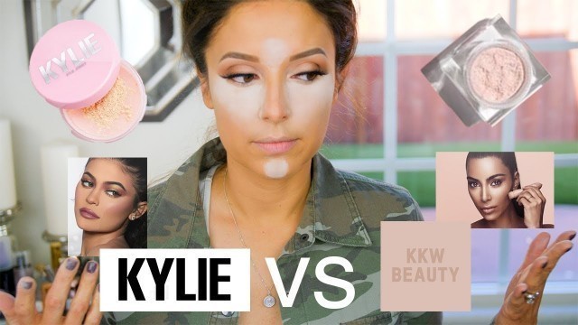 'Pink Powder Showdown! │KKW VS Kylie Cosmetics'