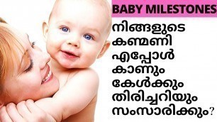 'Baby Milestones by Month Malayalam|Happy Parenting'