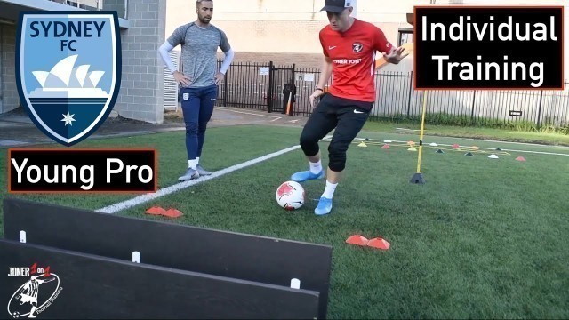 'Training Young Sydney FC Pro Jordi Swibel | Loads of Football Training Drills | Joner Football'