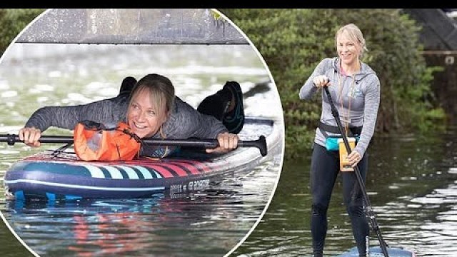 'Chloe Madeley looks ready for action as she prepares to paddleboard 30 miles in two days for Big Sta'