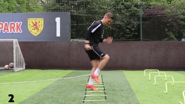 '12 Football Training Warm Up Drills using Speed & Agility Ladder'