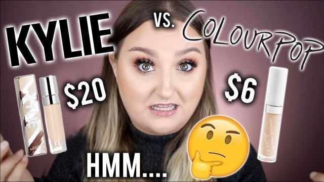 'WORTH THE $$? | KYLIE VS. COLOURPOP CONCEALERS | PRICE, WEAR TEST, COMPARISON'