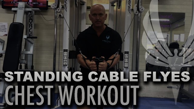 'Strength Training : Performing Standing Cable Flyes with Global Fitness Institute'