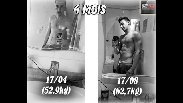 'Transformation musculation avant-après de 53kg à 66kg en 8 mois!'