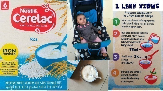 'Cerelac for 6 months plus baby | Nestle Cerelac Rice | Baby Food'