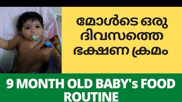 '9 Mnth BABY FOOD ROUTINE|Weaning BABY FOODS'