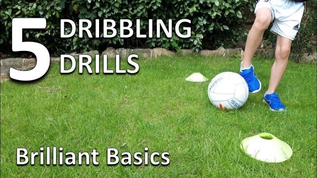 'V12. Kids Football Training: 5 Easy Dribbling Drills for kids!'