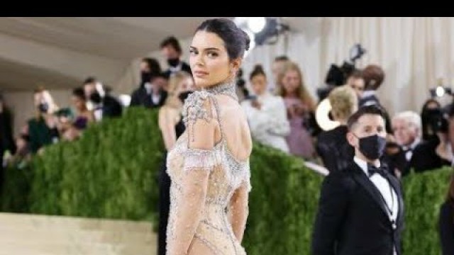 'Kendall Jenner in see-through dress at Met Gala 2021 ❤️❤️ #shorts #kendalljenner'