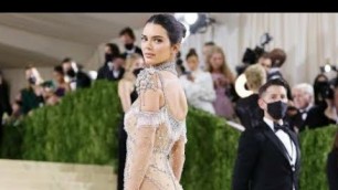 'Kendall Jenner in see-through dress at Met Gala 2021 ❤️❤️ #shorts #kendalljenner'