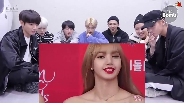 'BTS Reaction to [Blackpink] Lisa beautiful fashion # 1'