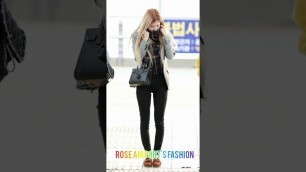 'Rose blackpink airport\'s fashion!!#shorts'