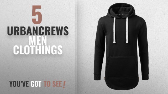 'Top 10 Urbancrews Men Clothings [ Winter 2018 ]: URBANCREWS Mens Hipster Hip Hop Pullover Fleece'