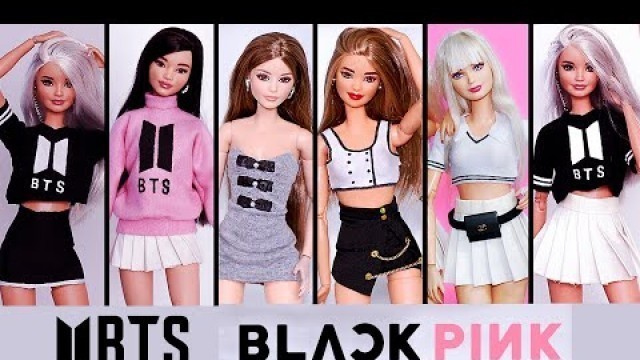 'Top 9 - BTS - BlackPink [ Clothes DIY Crafts Barbie Doll ]'