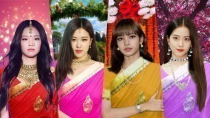 'BLACKPINK members in INDIAN LOOK  