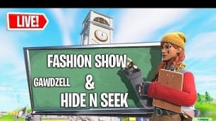 'NA EAST FORTNITE FASHION SHOW AND  HIDE N SEEK!! FORTNITE CUSTOM MAP CODE LIVE'