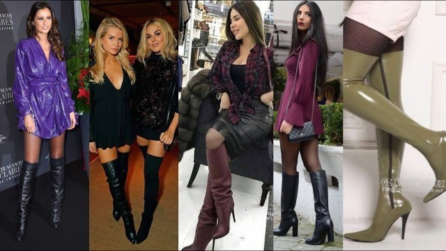 'Very elegant American style high heel stilleto long boots fashion trends/leather thigh high boots'