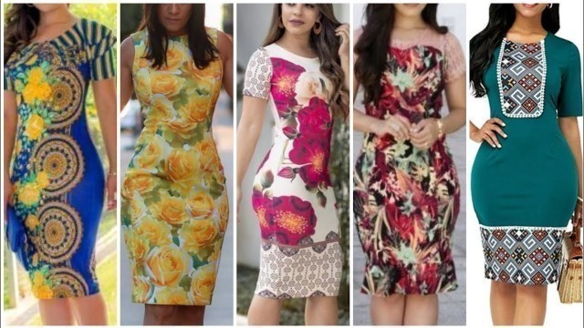 'Top Class Plus Size American Fashion Style Printed Cotton Bodycon Dresses 2021'