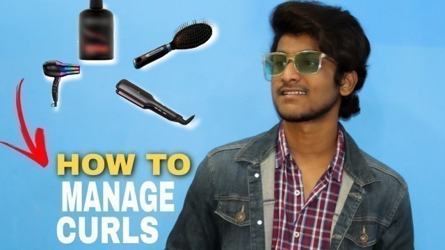 'How To Style Curly Hair For Men | How To Manage Curls | Teachingmensfashion telugu |'