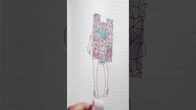 'fashion illustrations using washi tape/#shorts'