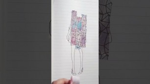 'fashion illustrations using washi tape/#shorts'