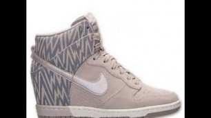 '20150327 NIKE 2013 Q4 Women DUNK SKY HI Print Fashion Shoes Sneaker 543258-003'