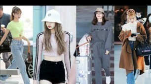 'BLACKPINK LISA Airport Fashion Styles 2021 [ with videos ] | 블랙핑크 리사 공항 패션 2021 | 블랙 핑크'