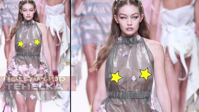 'Gigi Hadid Sizzles The Fendi Runway | Flaunts HOT Nipples In See Through Dress'