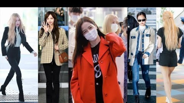 'LIKE BLACKPINK ROSE LISA JENNIE JISOO AIRPORT FASHION STYLE 2020'