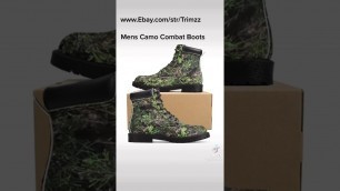 'Mens Camo Combat Boots'