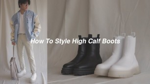 'HOW TO STYLE: High Calf Boots | Chunky Calf Boots Outfits Ideas'