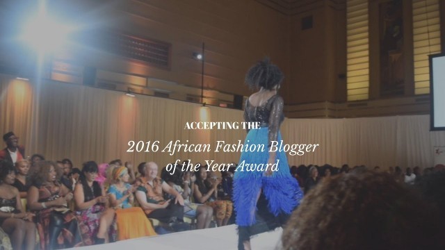 'Accepting The African Fashion Canada 2016 Fashion Blogger Of The Year Award'