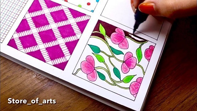 '12 Fabric patterns for beginners | Fashion illustration/ fashion design/fabric patterns | Part-2'