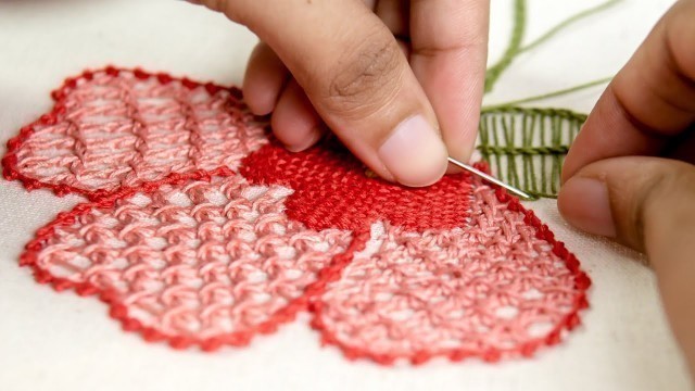 'Hand Embroidery:Stitch Flower Patterns on Clothes by HandiWorks'