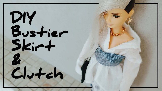 'DIY Barbie Clothes Tutorial and Free Patterns I Bustier, Tweed Skirt, and Clutch'