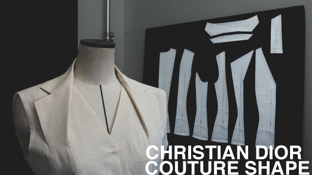 '【Fashion Study of Shape 04】Christian Dior  Collar 【Pattern making / Draping/ Sewing / Vlog】'