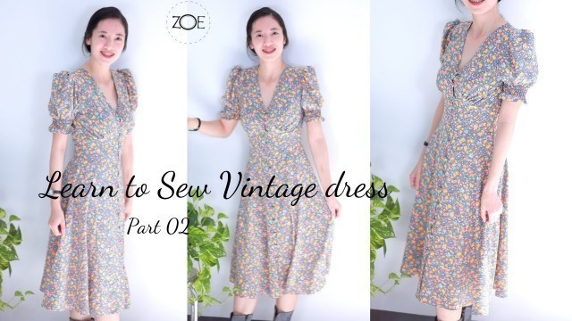 'Learn to Sew Vintage dress + PDF Patterns | Zoe DIY'