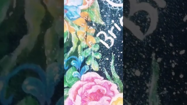 'custom denim jacket, bridesmad art #shorts #shortsvideo #tiktok #custom #pattern #fashion #bride'