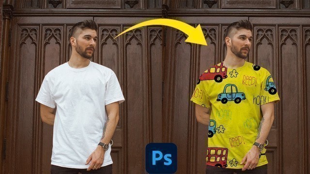 'How to add patterns to clothing in photoshop #shorts'