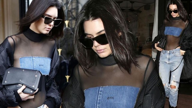 'Kendall Jenner nails casual chic in mesh leotard at Paris Fashion Week'