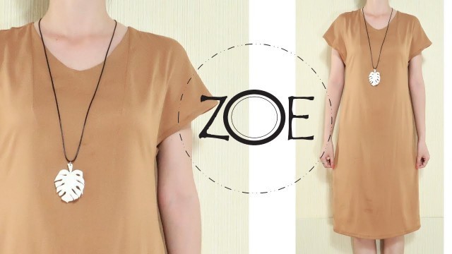 'DIY Sewing Short Dolman Sleeve Dress | FREE Sewing Patterns | Zoe DIY'