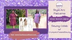 '[527]Style Arc Patterns Pixie Woven Dress Review & Collaboration w/@crumpetsteaandsewing'