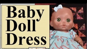 'Free Doll Clothes Patterns: Holiday Dress for 8 Inch Baby Dolls'