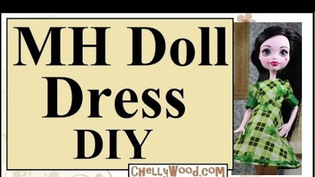 'Free Doll Clothes Patterns: Monster High Dolls Puff Sleeve Dress'