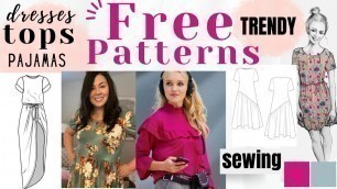 'FASHIONABLE FREE DRESS, TOP AND PAJAMA PATTERNS TO SEW! #SEWFRUGAL22.   PDF PATTERNS FOR FREE.'