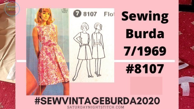 'How To Use Vintage Sewing Patterns |  BURDA 7/1969 #8107 Dress Sewalong | Vintage Burda Patterns'