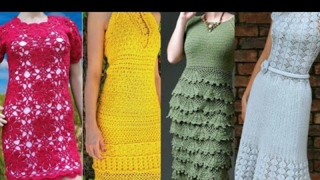 'crochet dress design in fashion/crochet dress pattern/crochet clothes design'