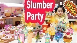 'LOL Surprise Dolls Fun Games Slumber Party and Treasure Hunt  Toy Show Video  (1/2)'