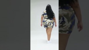 'Plus size models lifestyle curvy woman in Ally babe short dress.plus size women Fashion beauty.'